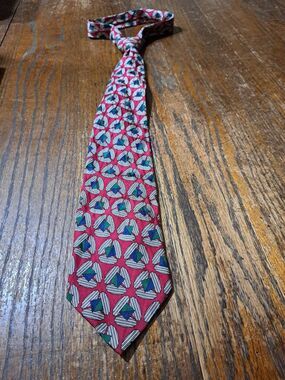 Meeting Street Red Blue Green Tan Ivory Italian Silk Mens Neck Tie